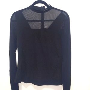 Black sheer top.